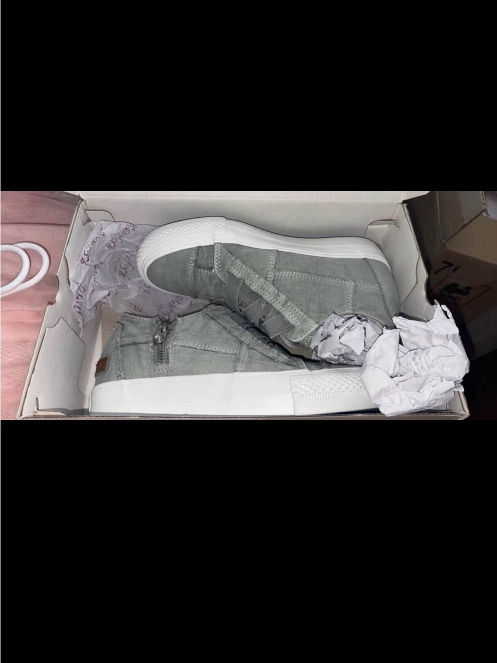 Women's Suede High-Top Sneakers in Sage Green, Blow Fish Shoes